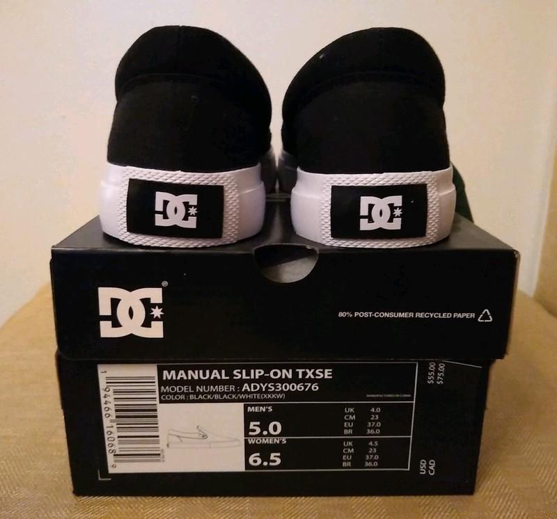 DC Manual Slip On TXSE ADYS300676 Mens Sz 5.0 Black Sneakers Shoes Boys GS