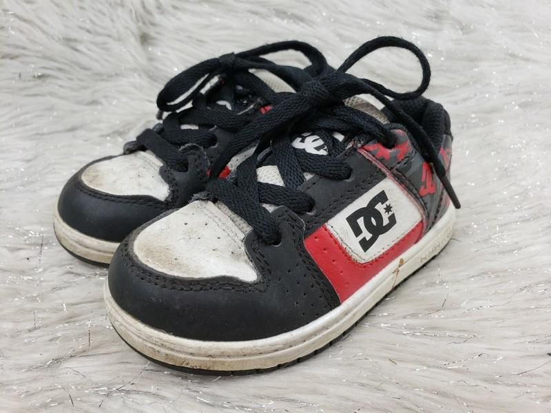 DC SHOES Toddlers Size 8 Nation SE Black Red White Sneakers