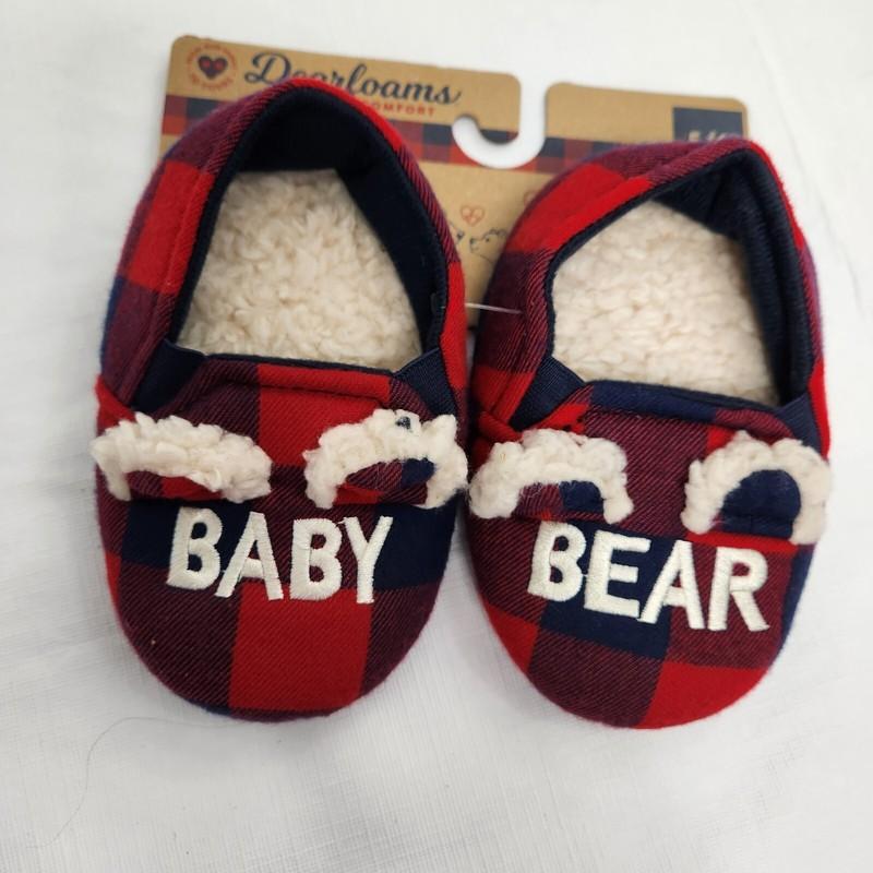 Dearfoams Memory Foam Baby Bear Slippers Infant 5/6 Limited Edition