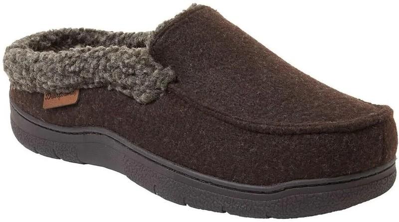 Dearfoams Men's Memory Foam Insole Slipper COFFEE L 11/12