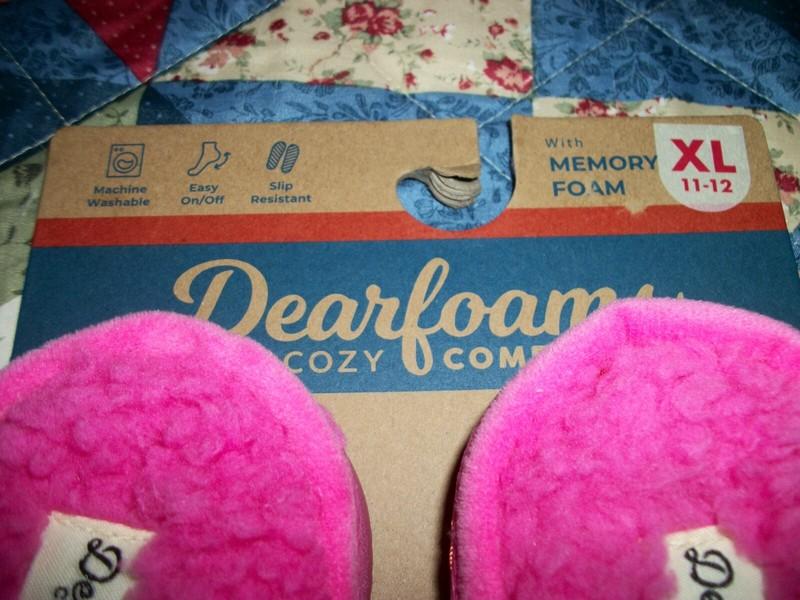 Dearfoams Women's Size XL 11-12 Pink Sherpa Open Toe Slide Slippers