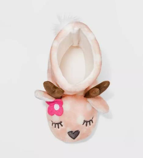 Deer Doe Toddler Girls House Shoes Slipper Boots Slippers Booties Slip Proof NEW