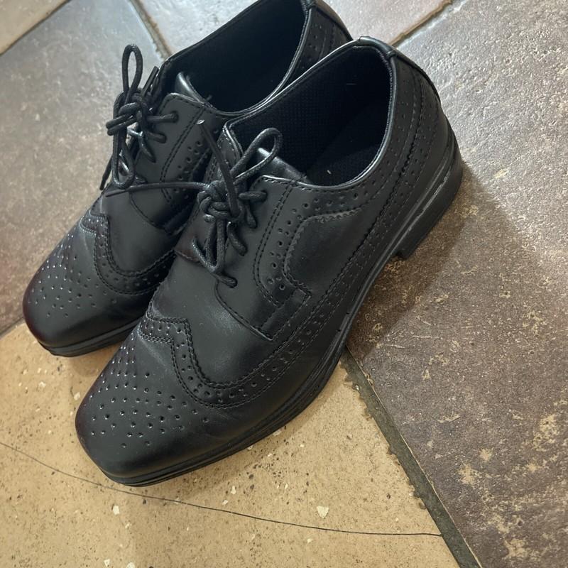 Deer Stags Ace Boys' Youth Oxford Black Size 3.5 Boys Used Once W Box