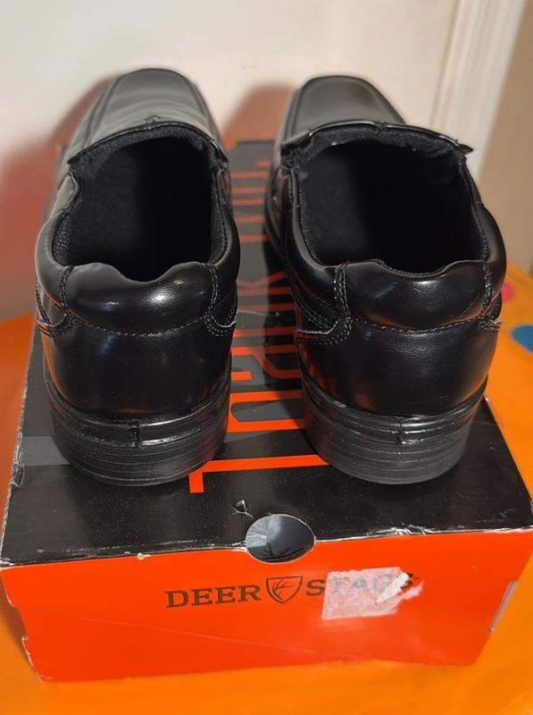 Deer Stags Classic Black Slip On Loafers Big Boy 5.5 (Box Shows 6) Orig $50
