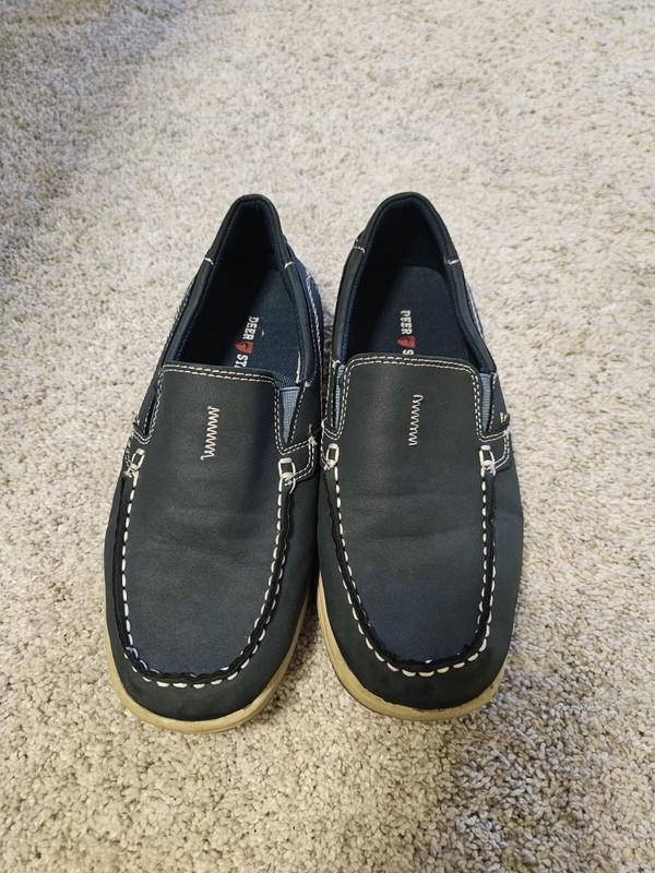 Deer Stags Youth Boys EVAN 6M Slip On Flats Navy Blue green Pull On Shoes