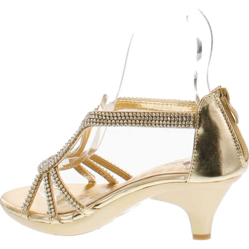 Delicacy Angel 36 Women Dress Sandal Rhinestone Low Heel Pumps