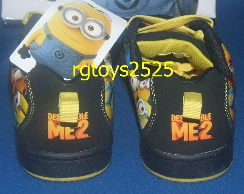 Despicable Me 2 Shoes Tie Ups Sneakers New Minions Size 1 Or 12 Child 2013