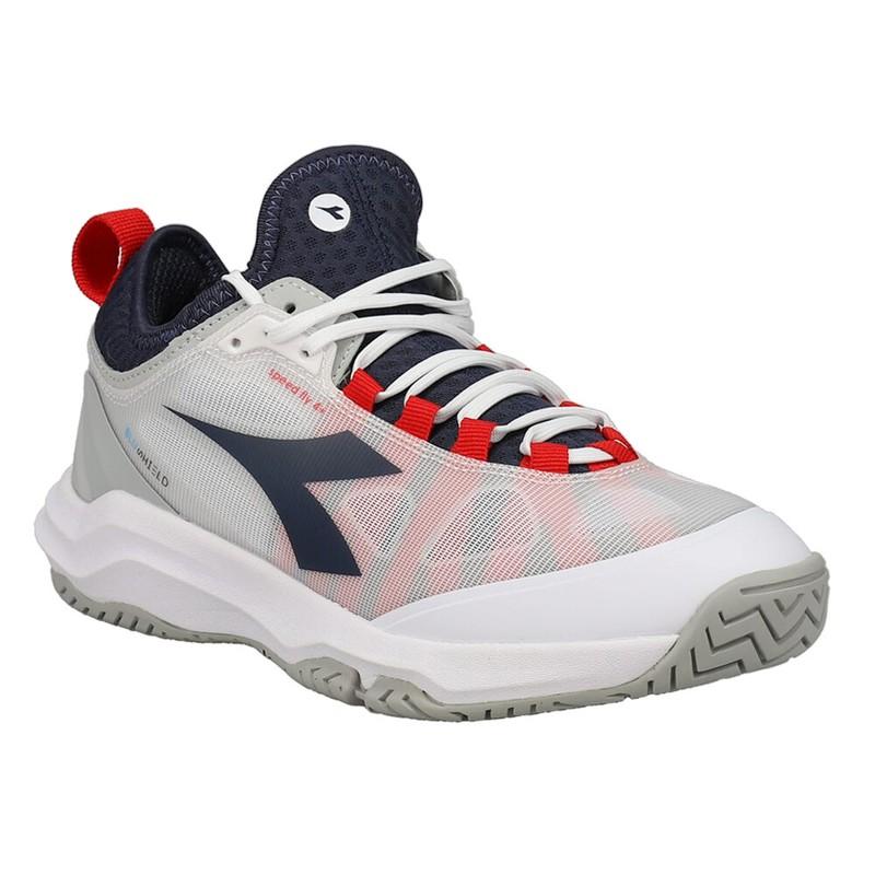 Diadora Speed Blushield Fly 4 Plus Ag Tennis Mens Grey Sneakers Athletic Shoes