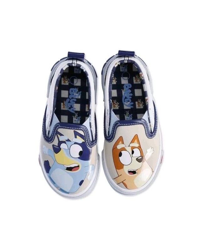 Disney Bluey Toddler Boys' Size 12 Bluey and Bingo Slip-On Sneakers