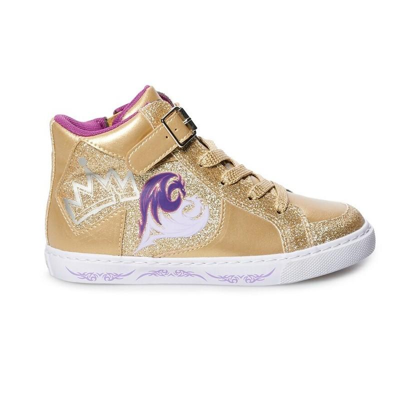Disney D-signed Descendants 3 Gold Royalty High Top Shoes Girls Size 5