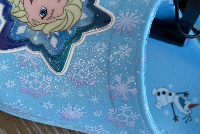 Disney Frozen Blue Elsa Anna Snowflake Slingback Clogs Sandals Toddler Girl 9-10