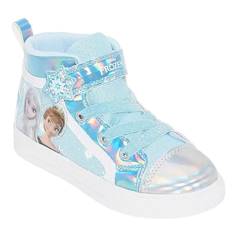 Disney Frozen Elsa and Anna Toddler Girls High-top Light Up Sneakers NEW IN BOX
