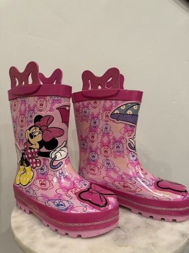 Disney Junior Minnie Mouse Rain Boots Toddler 5/6 Daisy Duck Pink NEW