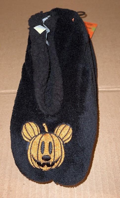 DISNEY MICKEY MOUSE PUMPKIN HALLOWEEN WOMENS SlipperS OSFM new