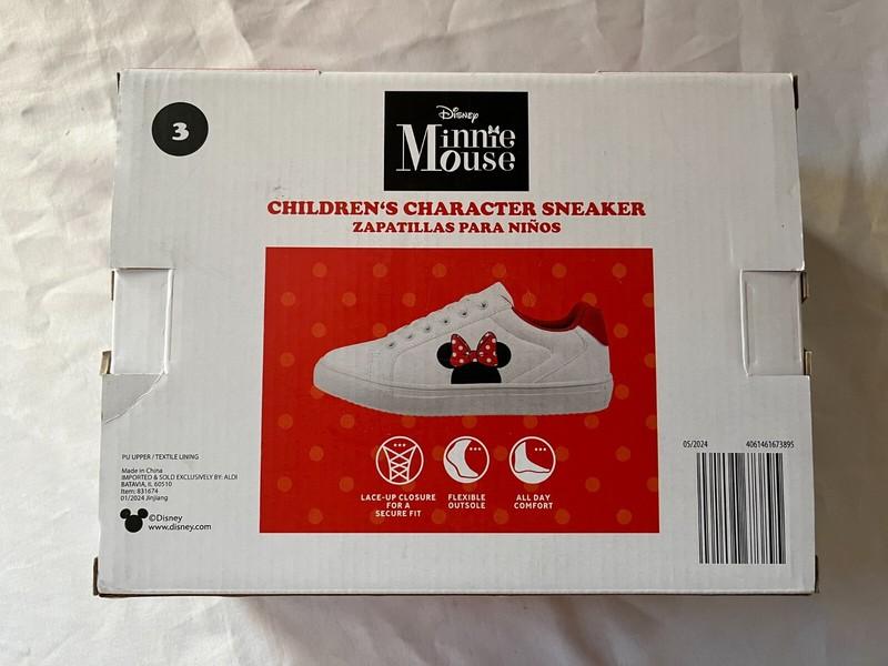 Disney Minnie Mouse Children’s Character Sneakers Size 3