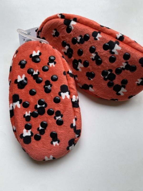 Disney Minnie Mouse Toddler Girl’s 2T-3T Gripper Slipper Socks Red Fleece New