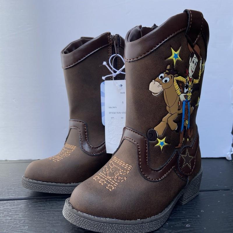 Disney Pixar Toy Story Cowboy Boots Toddler Size 5 Woody & Bullseye NEW W/ Tags