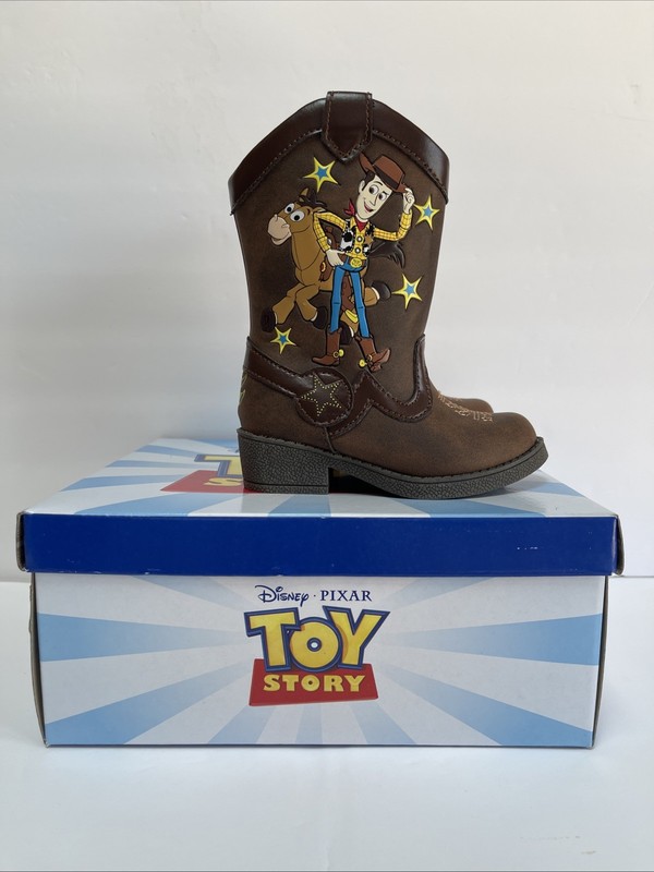 Disney Pixar Toy Story Woody & Bullseye Toddler Boys Size 7 Brown Cowboy Boots