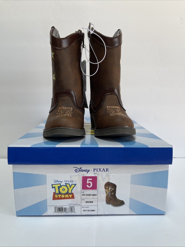 Disney Pixar Toy Story Woody & Bullseye Toddler Boys Size 7 Brown Cowboy Boots