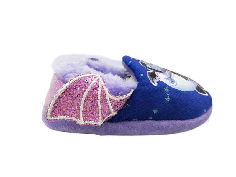 Disney Vampirina Girls Slippers House Shoes Size 5/6 Purple Pink