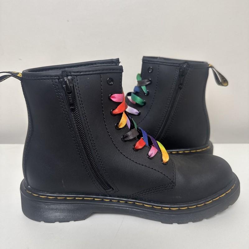 Doc MARTENS Airwair Kids 1460J Lace Up Zip Up Rainbow Boots Be You Size 4 AG