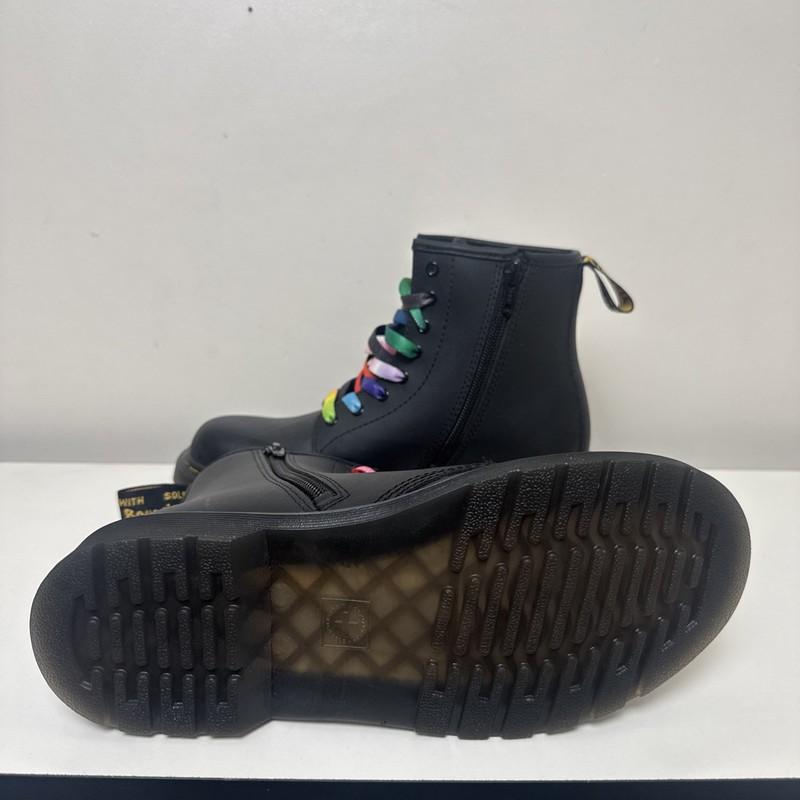 Doc MARTENS Airwair Kids 1460J Lace Up Zip Up Rainbow Boots Be You Size 4 AG