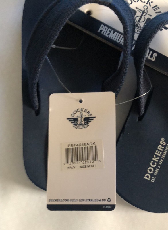 Dockers Flip Flops Boys 13 1 Medium Navy