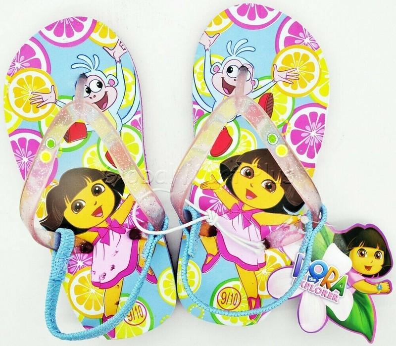 Dora the Explorer Flip Flops - Thong Sandals Flats Nickelodeon NickJr Cartoon