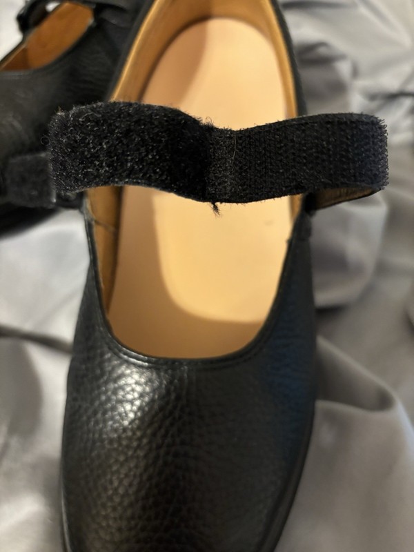 Dr. Comfort Women's Black Merry Jane Leather Shoes 4410 Easy Closure Size 8.5W