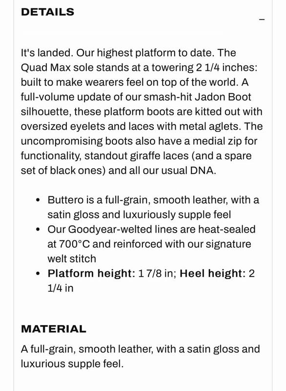 Dr. Martens Jadon Max Platform Boots Lace Zip-Up Smooth Leather Women’s 7 $230