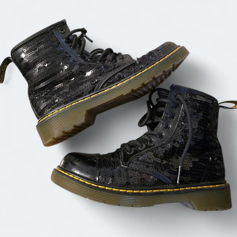 Dr. Martens Pooch Sequin Boots Kids Size 2