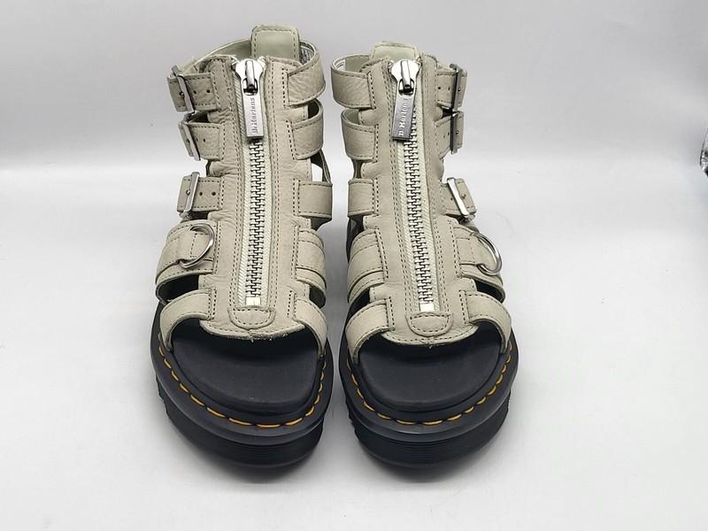 Dr. Martens Zip Up Leather Gladiator Style Olson Sandals Women’s Gray Size 5