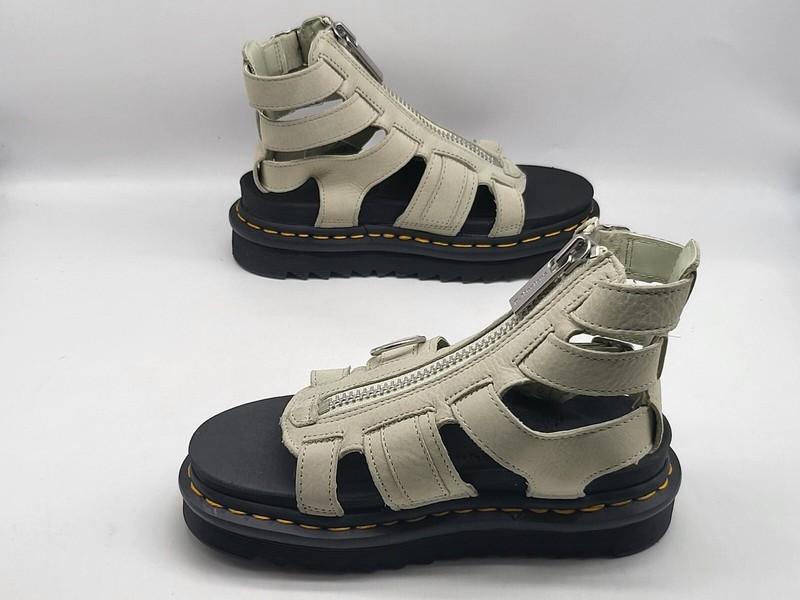 Dr. Martens Zip Up Leather Gladiator Style Olson Sandals Women’s Gray Size 5