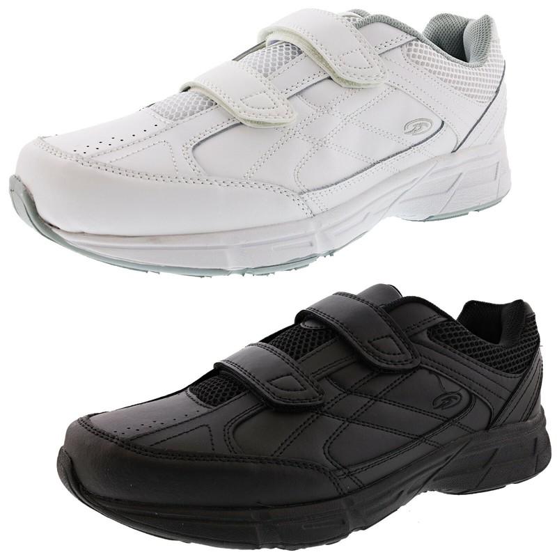 DR SCHOLL'S MENS BRISK DUAL STRAP CLOSURE WIDE WIDTH WALKING SHOES