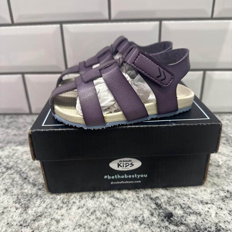 Dr Scholl’s Toddler Larson Navy Fisherman Sandals 6 M Leather Hook & Loop Light