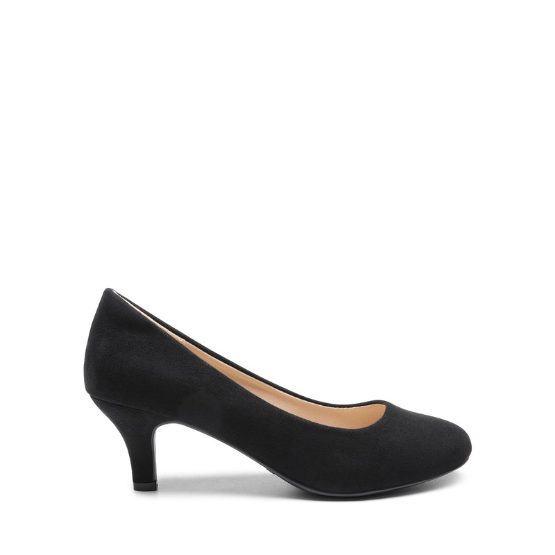 DREAM PAIRS Women Low Heel Stilettos Round Toe Slip On Pump Dress Shoes