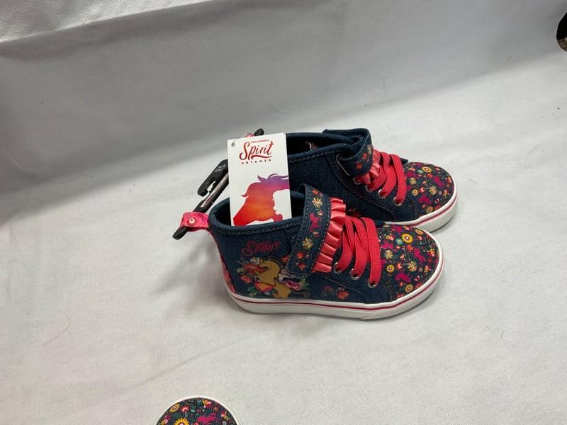 DreamWorks Girls SPIRIT UNTAMED High Top Sneakers Blue Toddlers FF