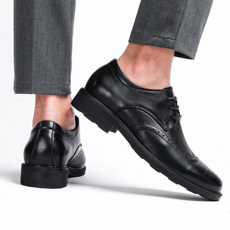 Dress Shoes Oxfords Lace-up Height Increasing 4.5CM 6CM 8CM Elevator Shoes
