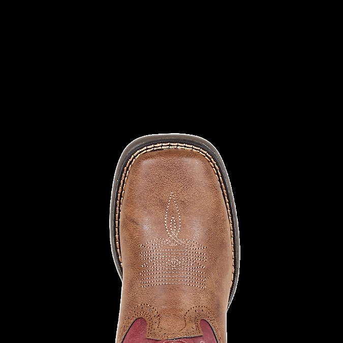 Durango Kid's Lil' Rodeo Briar Brown & Brick Red Western Boot DBT0222TS