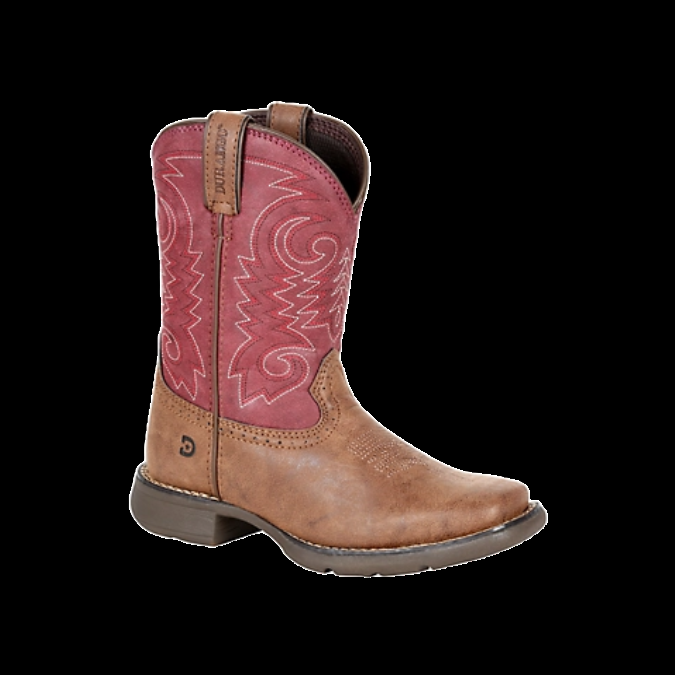 Durango Kid's Lil' Rodeo Briar Brown & Brick Red Western Boot DBT0222TS