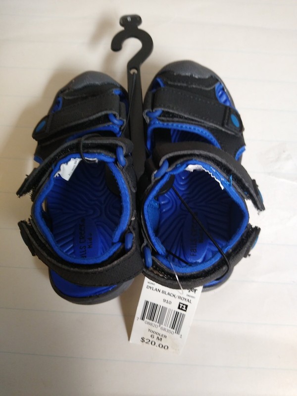 Dylan Black Royal Toddler Sandals Size 6M