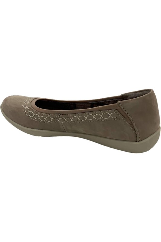 Earth Origins Leather Whipstitch Flats Fable Light Thistle