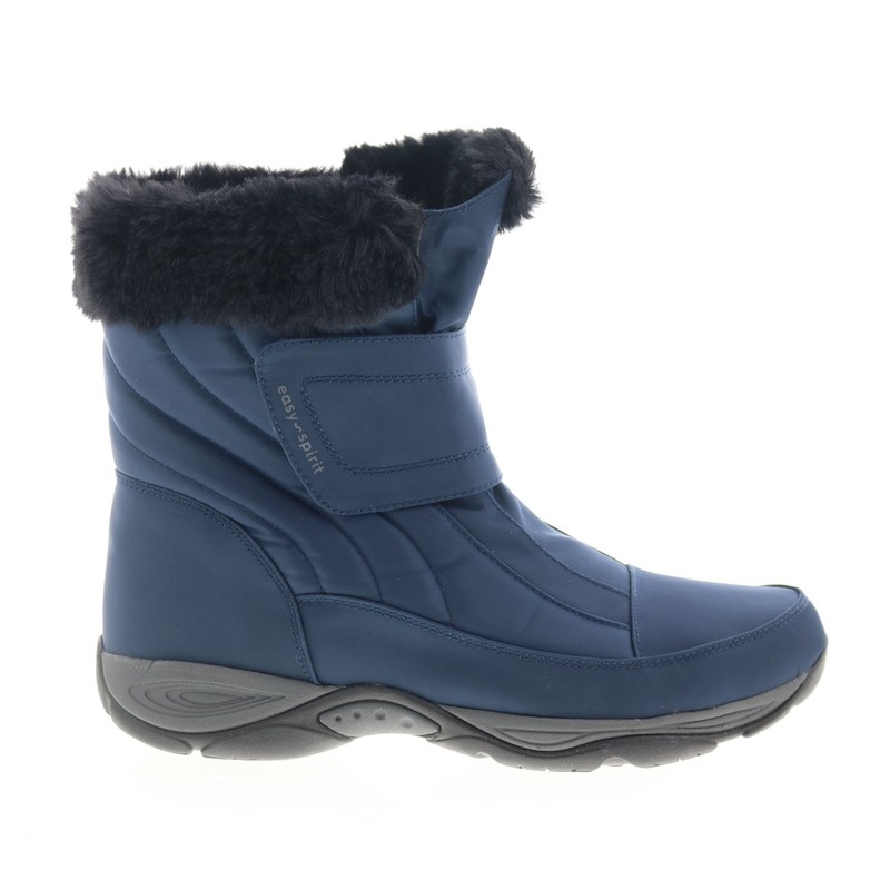 Easy Spirit Eminee 2 SEEMINEE2 Womens Blue Wide Canvas Casual Dress Boots