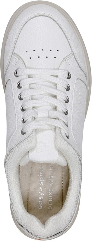 Easy Spirit Women's Dilli Court Sneaker White Leather 8.5 Wide