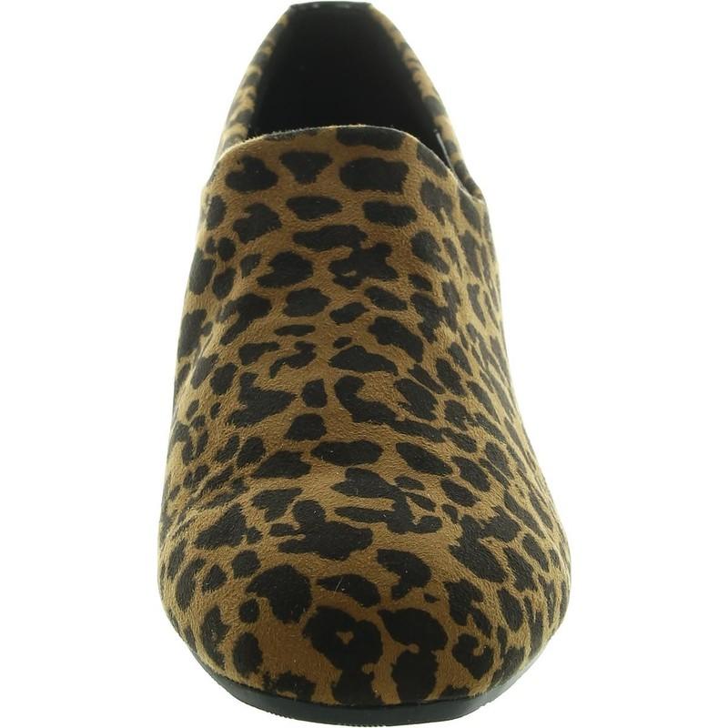 Easy Spirit Womens Black Animal Print Shooties 10 Wide (C D W) BHFO 4221