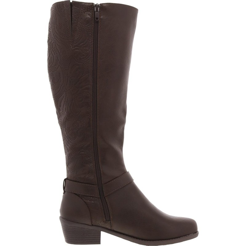 Easy Street Womens Luella Brown Knee-High Boots 9 Wide (C D W) BHFO 8499