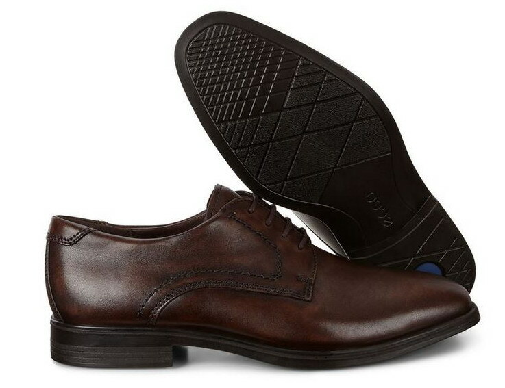 Ecco Melbourne Dress Shoes Lace Up 621634-01482 Cocoa Brown
