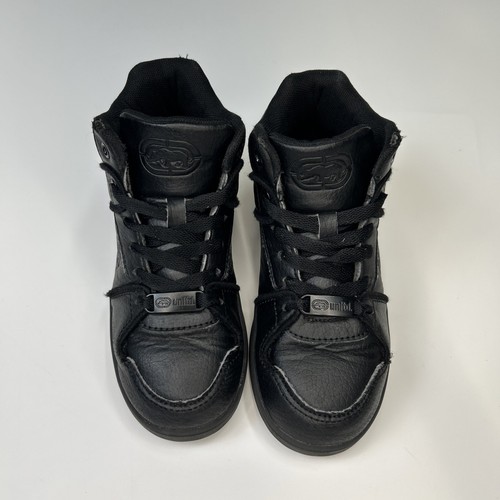 Ecko Unltd Kids Black Mid Top Sneakers Size C13 Casual Streetwear Shoes