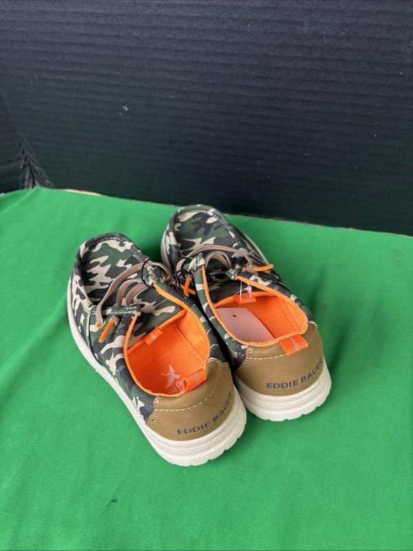Eddie Bauer Boys Canvas Slip-On Shoe Size 13 Camo