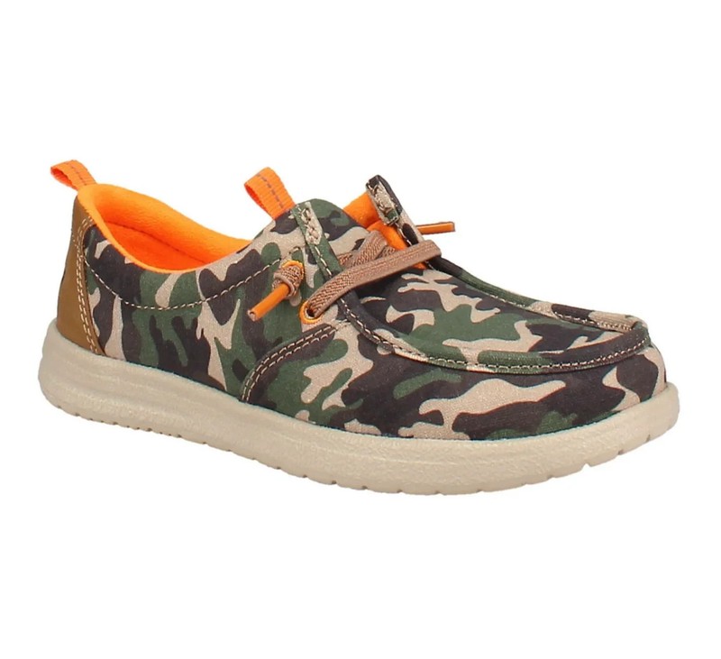 Eddie Bauer Boys Canvas Slip-On Shoe Size 13 Camo